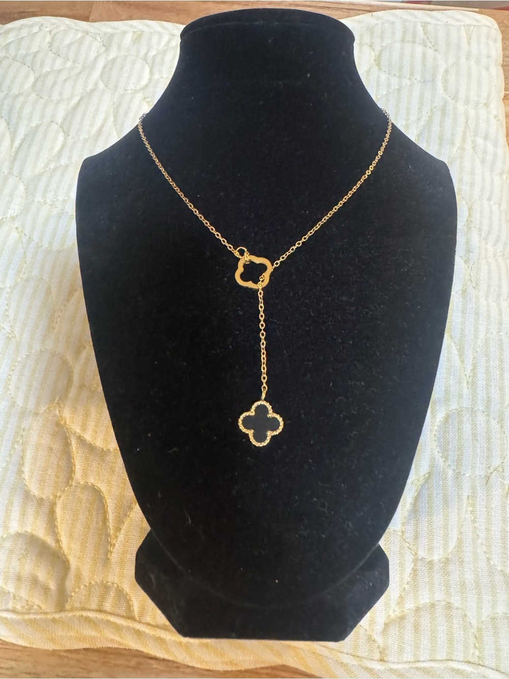 Gold tone Clover Necklace - Elegant Women’s Jewelry